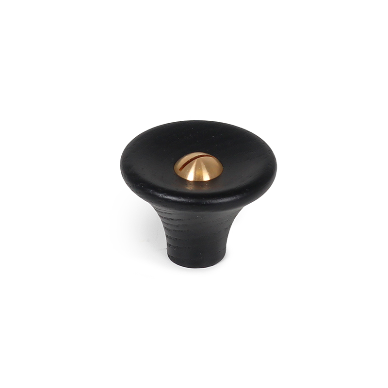Tac puunuppivedin Ø38mm - musta messinki keskiöllä