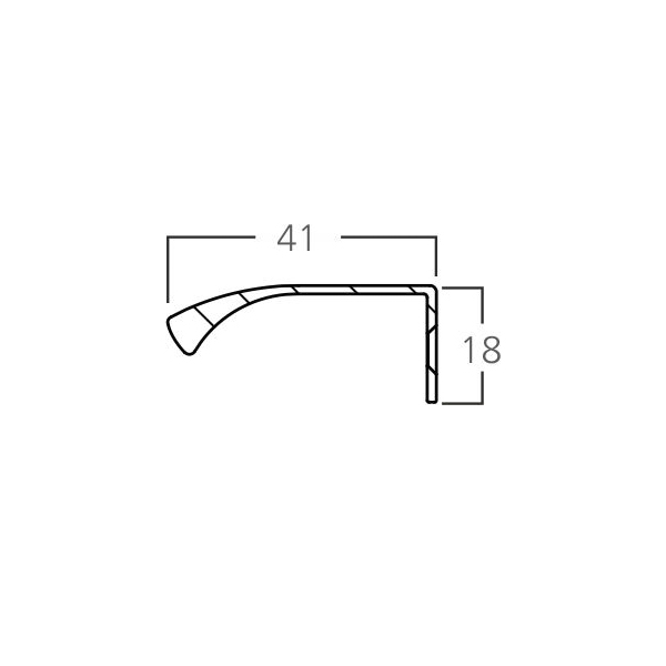 Wing profiilivedin 200mm - harjattu musta - Image 4