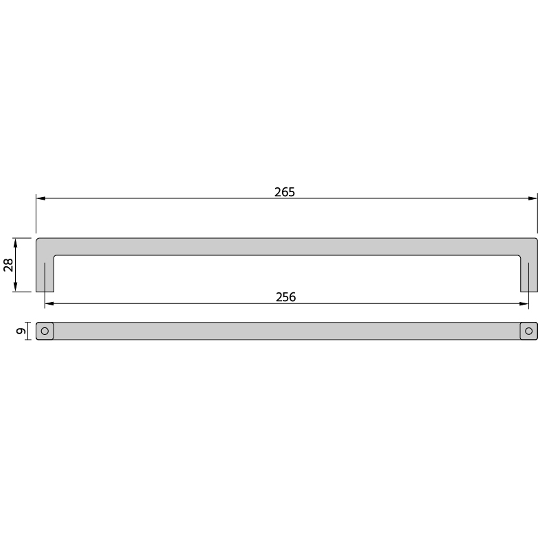 Adina vedin 256mm - harjattu - Image 2