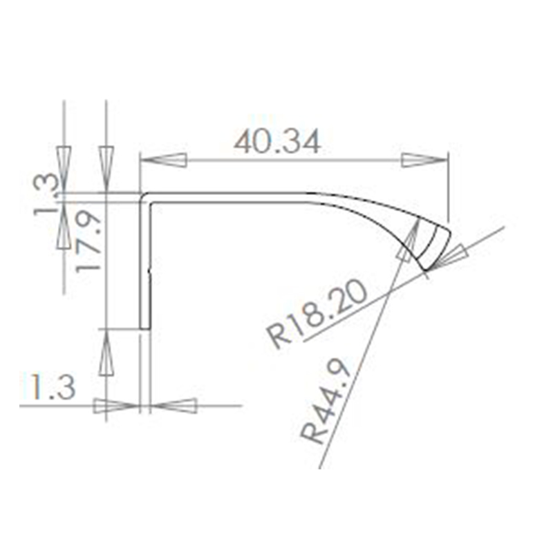 Reea vedin 150mm - harjattu alumiini - Image 2