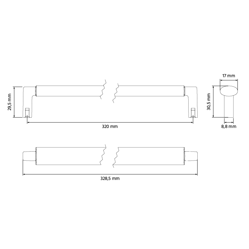 Keplero vedin 320mm - messinki - Image 2