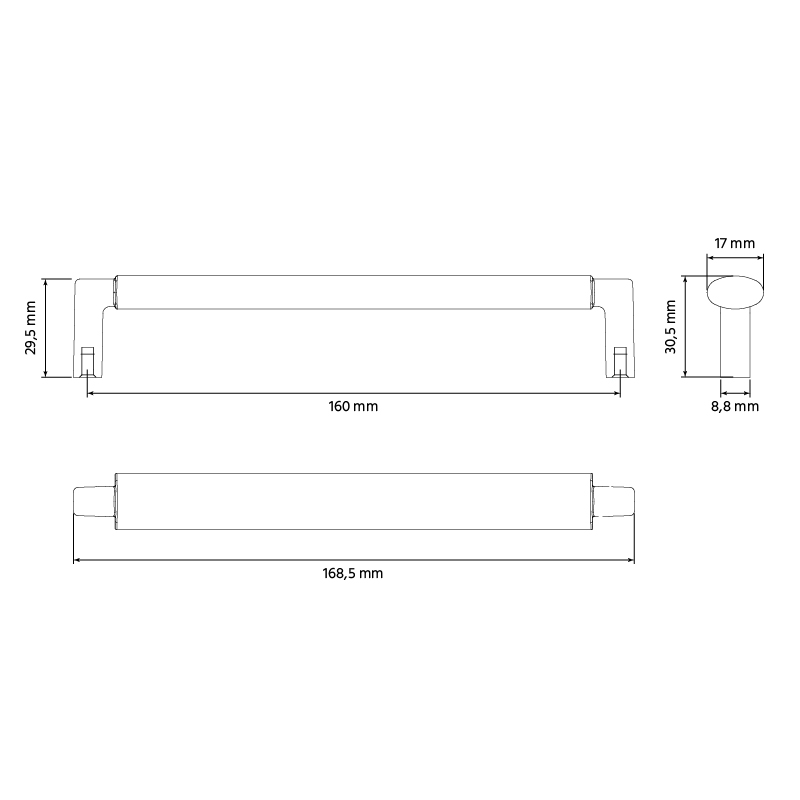 Keplero vedin 160mm - musta - Image 2